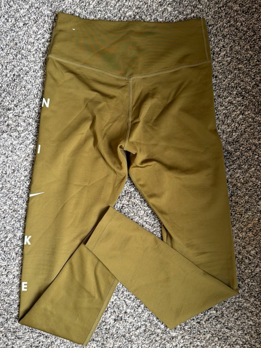 Nike women Olive Leggings with Side Logo